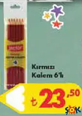 LECTOR KIRMIZI KALEM 6'LI indirimli fiyat LECTOR KIRMIZI KALEM 6'LI fiyat ve kampanya bilgisi
